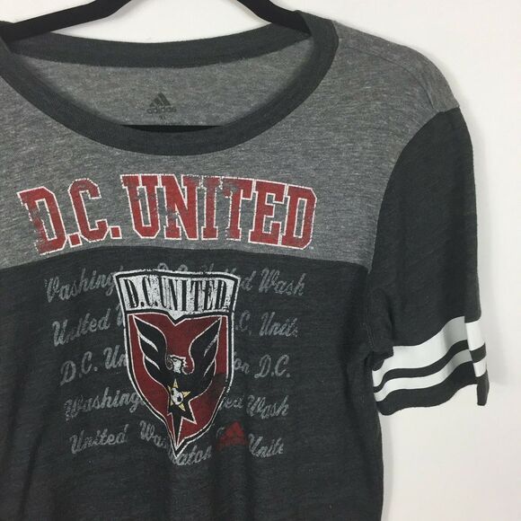 Adidas DC United T Shirt Tee M Logo Soccer Club Sports Graphic Gray Washington - Picture 2 of 12